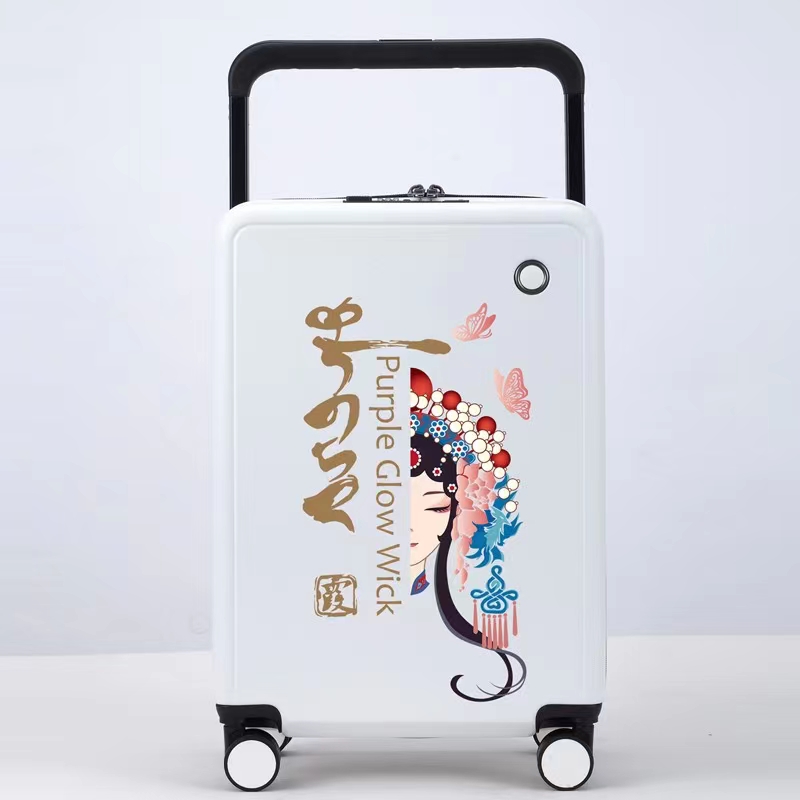Nhà máy sản xuất vali hành lý ABS + PC tùy chỉnh 20 inch với xe đẩy rộng và bộ sạc USB có bánh xe câm túi du lịch ngoài trời